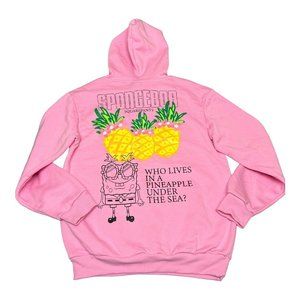 Nickelodeon Men’s M SpongeBob SquarePants Pineapple Hoodie Bikini Bottom Floral